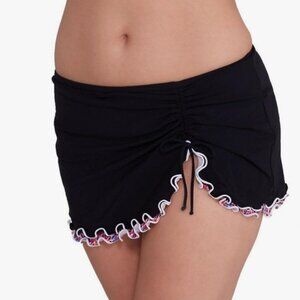 Profile by Gottex Side Slit Skirt Swimsuit Bottoms Black Size 16